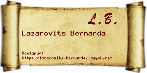 Lazarovits Bernarda névjegykártya